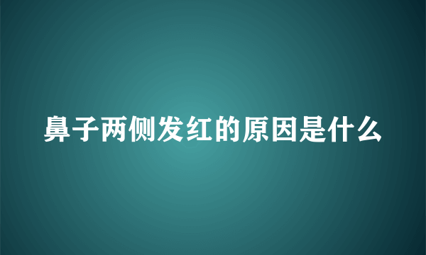 鼻子两侧发红的原因是什么