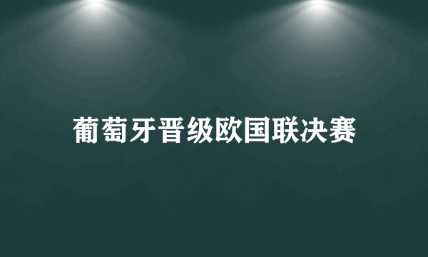 葡萄牙晋级欧国联决赛