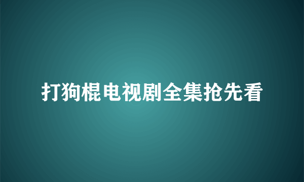 打狗棍电视剧全集抢先看