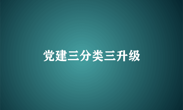 党建三分类三升级