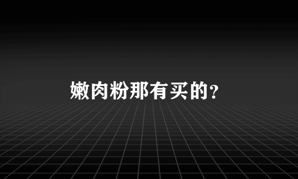 嫩肉粉那有买的？