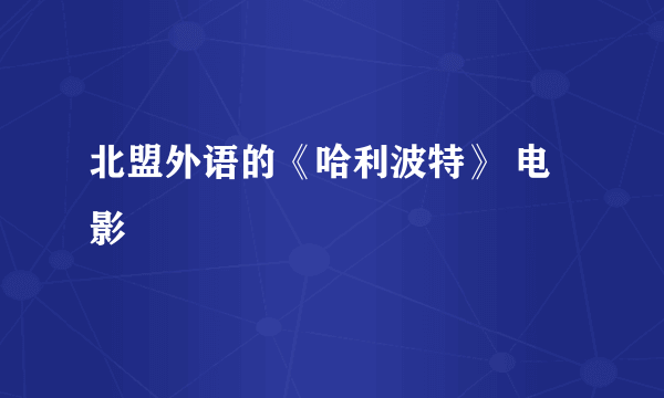 北盟外语的《哈利波特》 电影