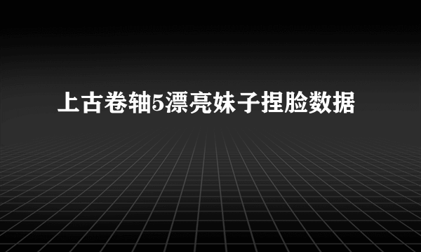 上古卷轴5漂亮妹子捏脸数据