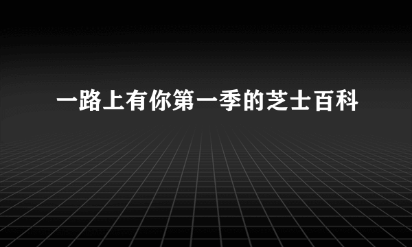 一路上有你第一季的芝士百科