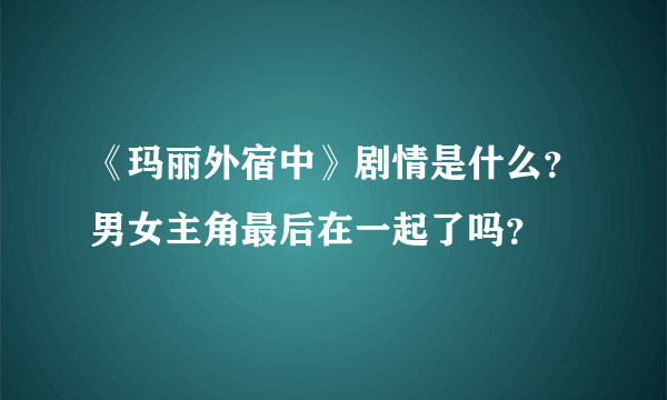 《玛丽外宿中》剧情是什么？男女主角最后在一起了吗？