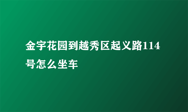 金宇花园到越秀区起义路114号怎么坐车