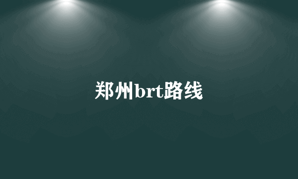 郑州brt路线