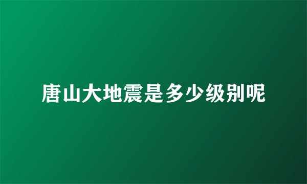 唐山大地震是多少级别呢