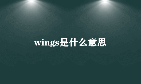 wings是什么意思