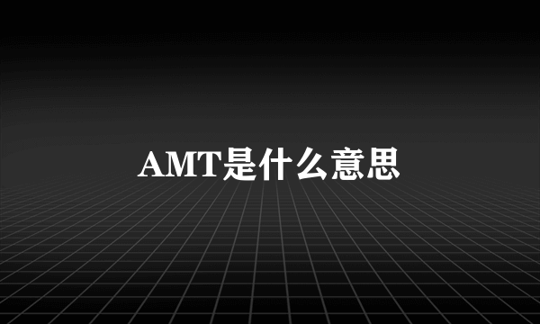 AMT是什么意思