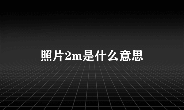 照片2m是什么意思