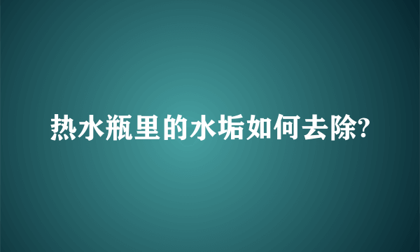 热水瓶里的水垢如何去除?