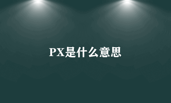 PX是什么意思