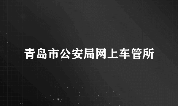 青岛市公安局网上车管所