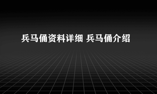 兵马俑资料详细 兵马俑介绍