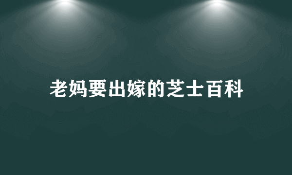 老妈要出嫁的芝士百科