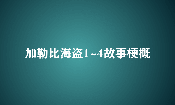 加勒比海盗1~4故事梗概