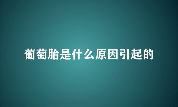 葡萄胎是什么原因引起的