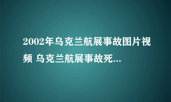 2002年乌克兰航展事故图片视频 乌克兰航展事故死了多少人 