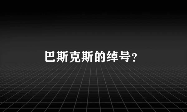 巴斯克斯的绰号？