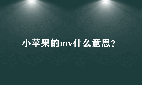 小苹果的mv什么意思？