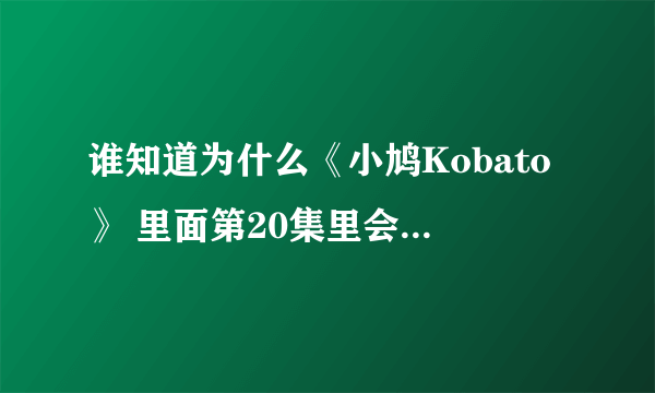 谁知道为什么《小鸠Kobato》 里面第20集里会有《翼》？