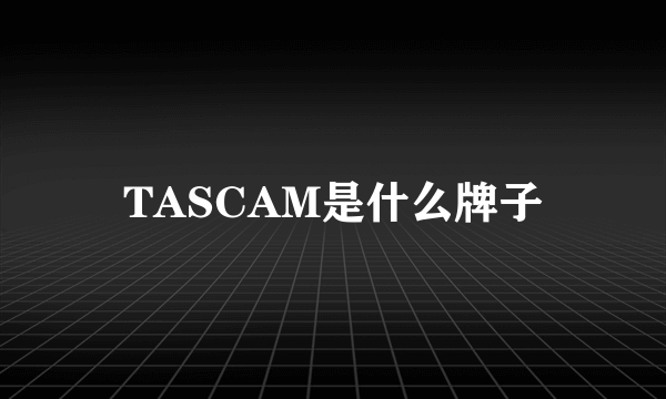 TASCAM是什么牌子