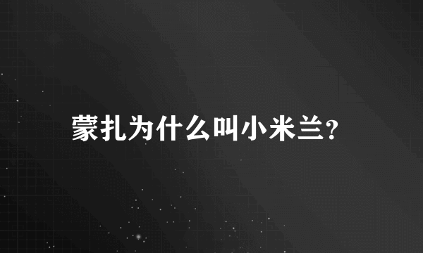 蒙扎为什么叫小米兰？