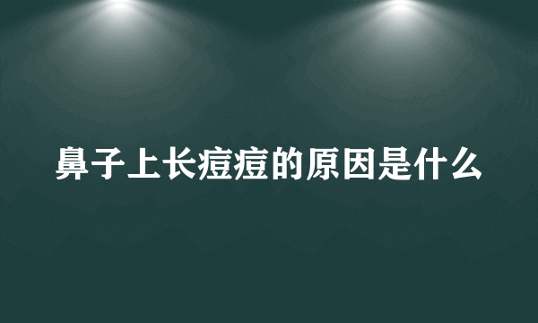 鼻子上长痘痘的原因是什么