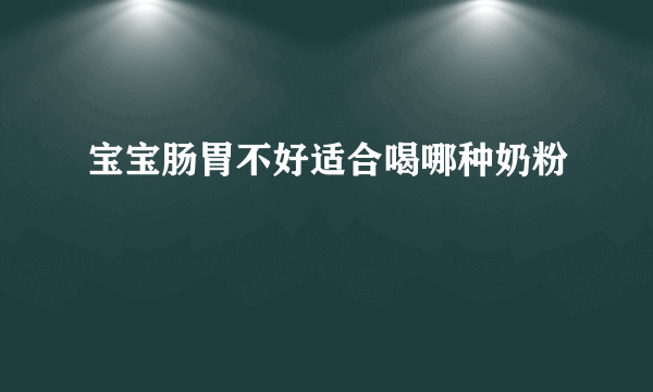 宝宝肠胃不好适合喝哪种奶粉