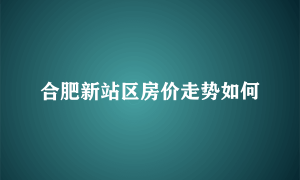 合肥新站区房价走势如何