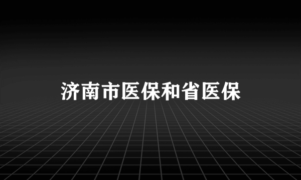 济南市医保和省医保