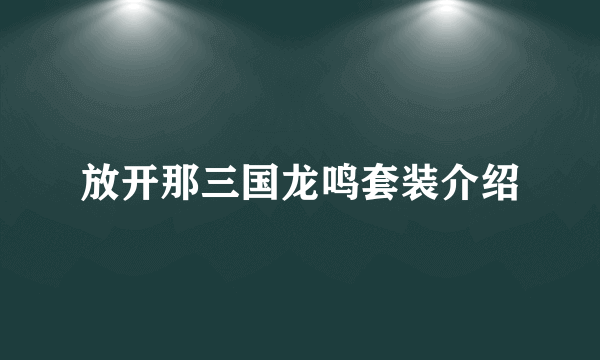 放开那三国龙鸣套装介绍