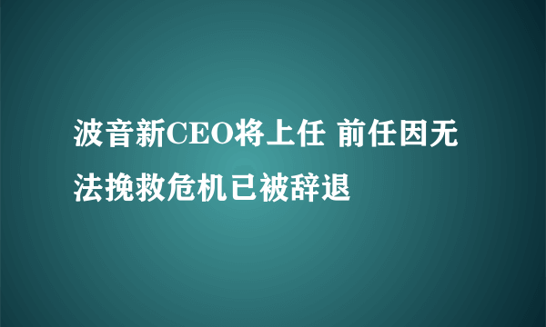 波音新CEO将上任 前任因无法挽救危机已被辞退