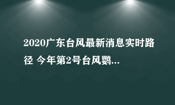 2020广东台风最新消息实时路径 今年第2号台风鹦鹉会来广东吗