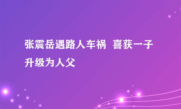 张震岳遇路人车祸  喜获一子升级为人父