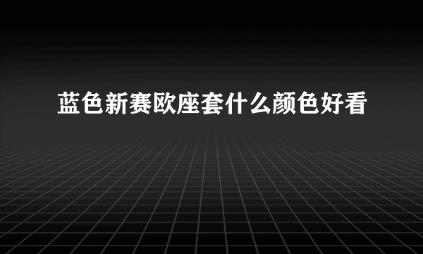 蓝色新赛欧座套什么颜色好看