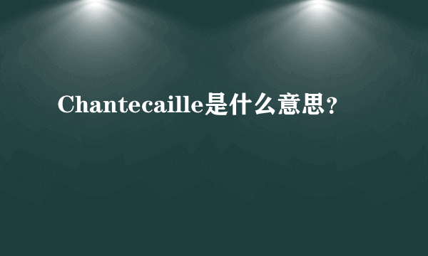 Chantecaille是什么意思？