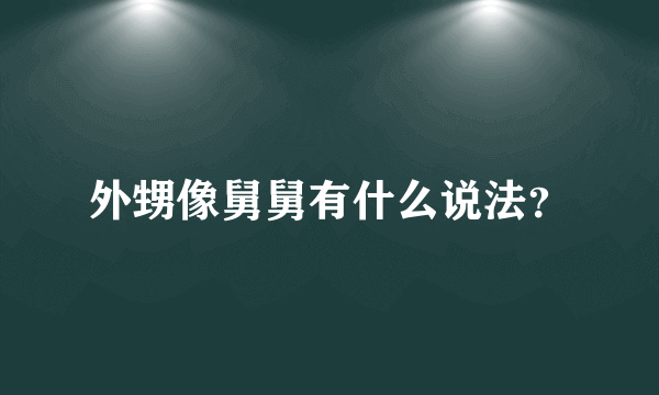 外甥像舅舅有什么说法？