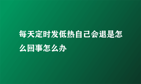 每天定时发低热自己会退是怎么回事怎么办