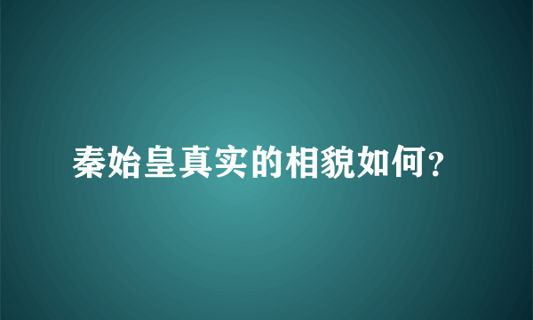 秦始皇真实的相貌如何？