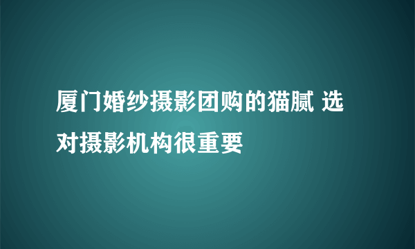 厦门婚纱摄影团购的猫腻 选对摄影机构很重要