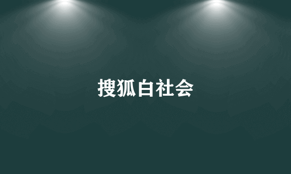 搜狐白社会