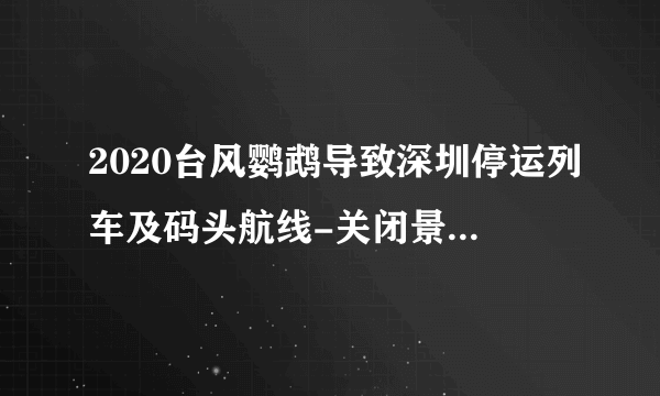 2020台风鹦鹉导致深圳停运列车及码头航线-关闭景点海滩名单-积水路段