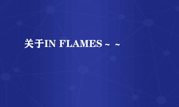 关于IN FLAMES～～