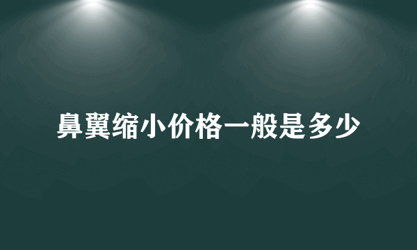 鼻翼缩小价格一般是多少