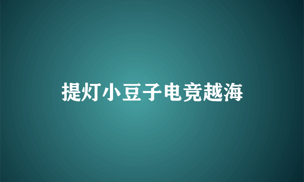 提灯小豆子电竞越海