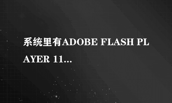 系统里有ADOBE FLASH PLAYER 11 还可以安装FLASH PLAYER 8的软件吗？