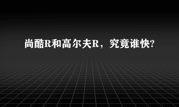 尚酷R和高尔夫R，究竟谁快?