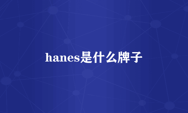 hanes是什么牌子